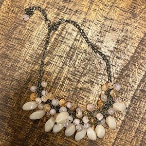 Pink vintage beaded necklace
